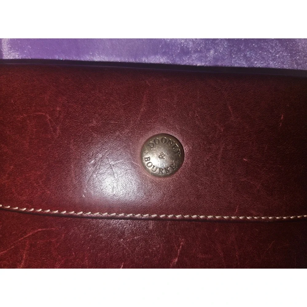 Dooney & Bourke Brown Leather Continental Clutch Wallet Made in Italy